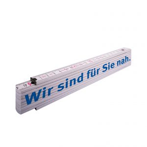 Zollstock 2 m "Wir sind für Sie nah"